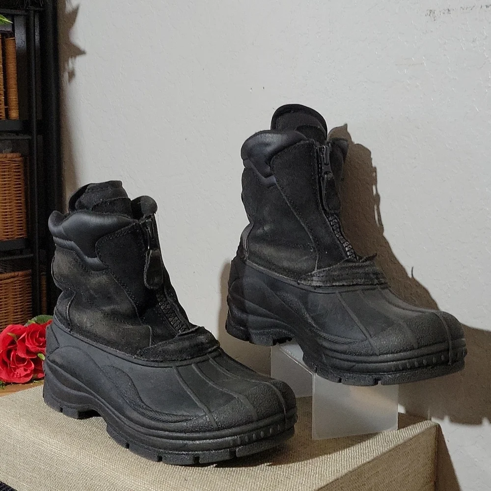 TOTES Men's 7 Tornado Leather Rain Boots